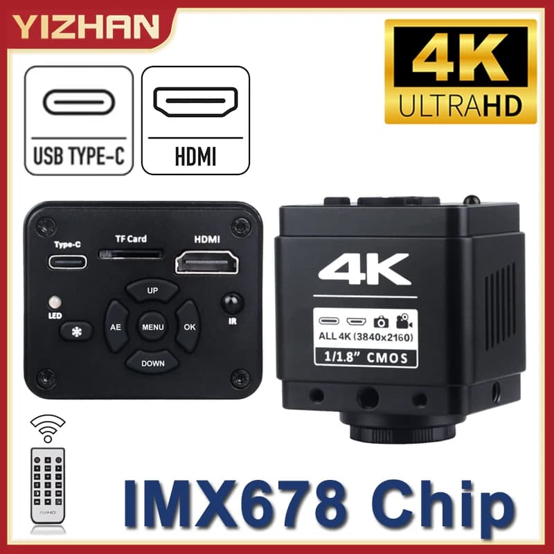 YIZHAN IMX678 Industrial 4K Ultra HD HDMI Camera Type-C Digital Electronic Microscope Accessories Freezing Contrast Repair Tools