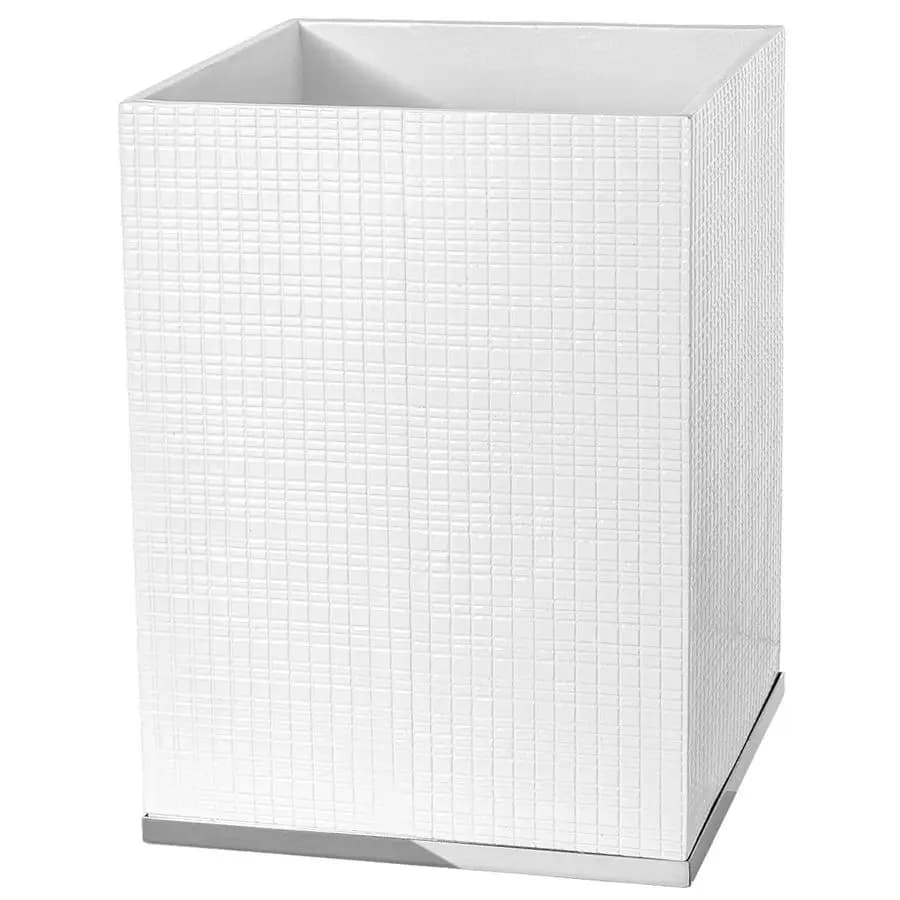Cestino per Rifiuti Estella per Bagno, 7,5L, Piccolo Cestino Bianco Decorativo per Bagno, Contenitore per Spazzatura Durevole e Salvaspazio
