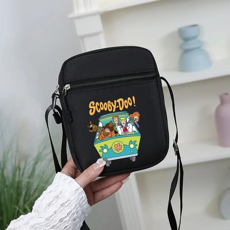 Scooby Doo Crossbody Bags for Women Cartoon Anime Pattern Printed Shoulder Bag Unisex Outdoor Portable Purse Birthday Party Gift