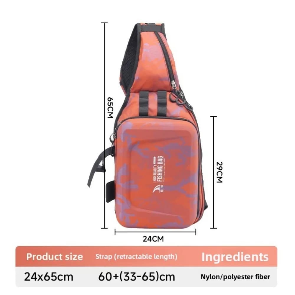 Fishing Backpack with Pattern in Oxford Fabric and Eva Material, Waterproof, Large Format, Foldable Design, Esche Backpack