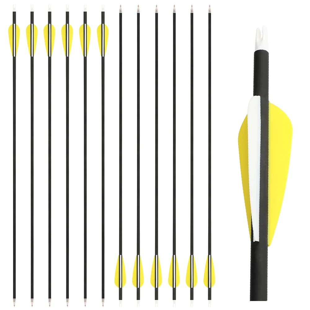 6/12 pz Frecce In Carbonio SP500 100gr Sostituibile Broadhead ID6.2mm OD7.8mm Per Tiro Con Arco Caccia Tiro Al Bersaglio pratica