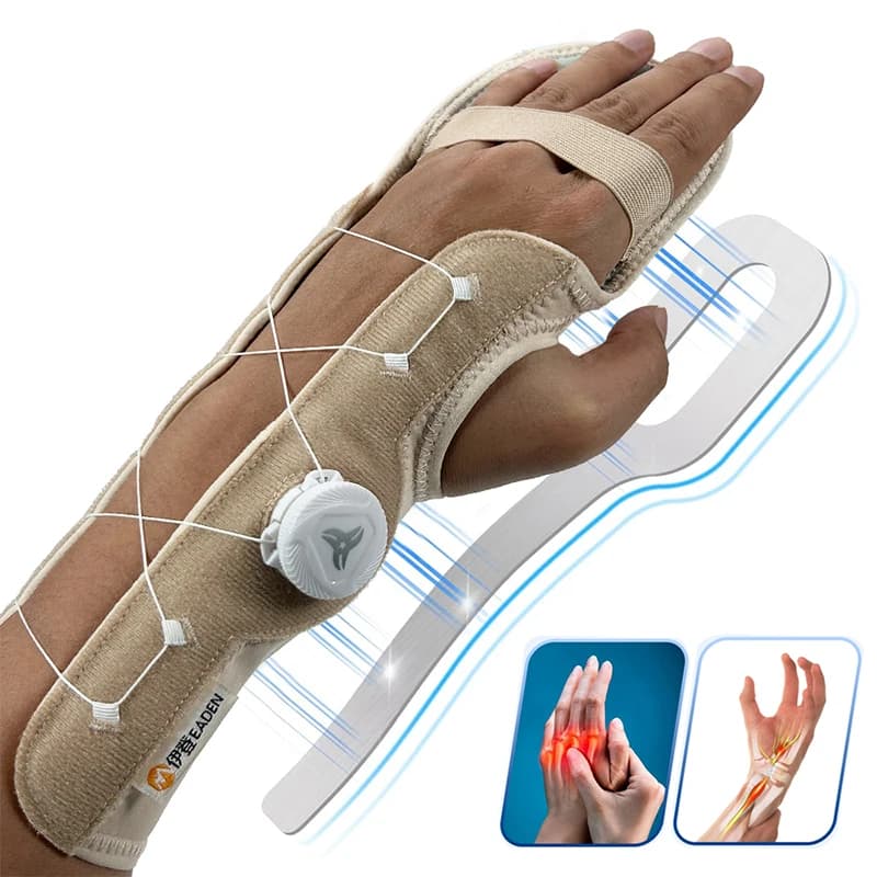 1 stecca regolabile per mano con manopola per alleviare il dolore al polso, dito, tunnel carpale, supporto per tutore per braccio
