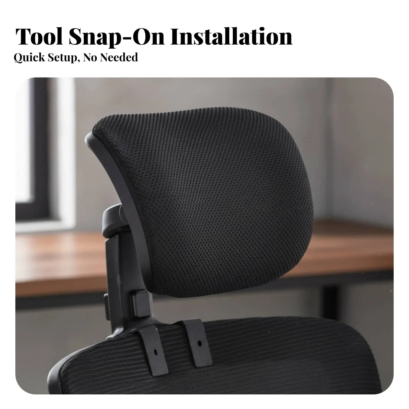 Poggiatesta per Sedia da Ufficio, Design Ergonomico, Installazione a Morsetto, Altezza Regolabile, Montaggio Senza Viti per Configurazioni Gaming