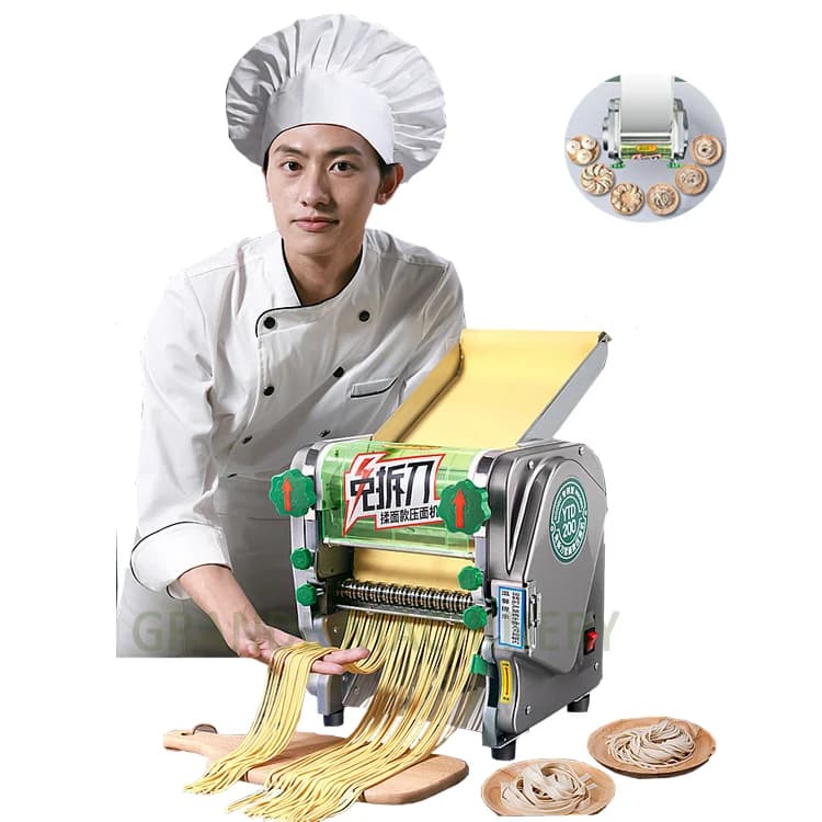 Small Stainless Steel Fresh Noodle Pasta Dough Press Kneading Machine 160/180/200/220/240 Capacity Grain Making Machines