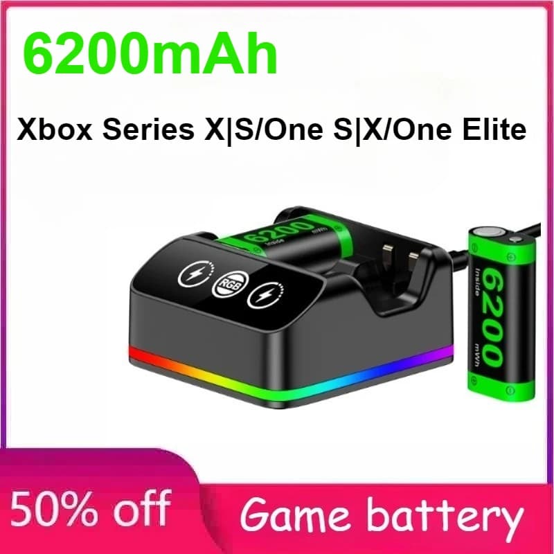 Batteria ricaricabile da 6200 mAh per Xbox Series X | S/Un S | Accessori per giochi X/One Elite