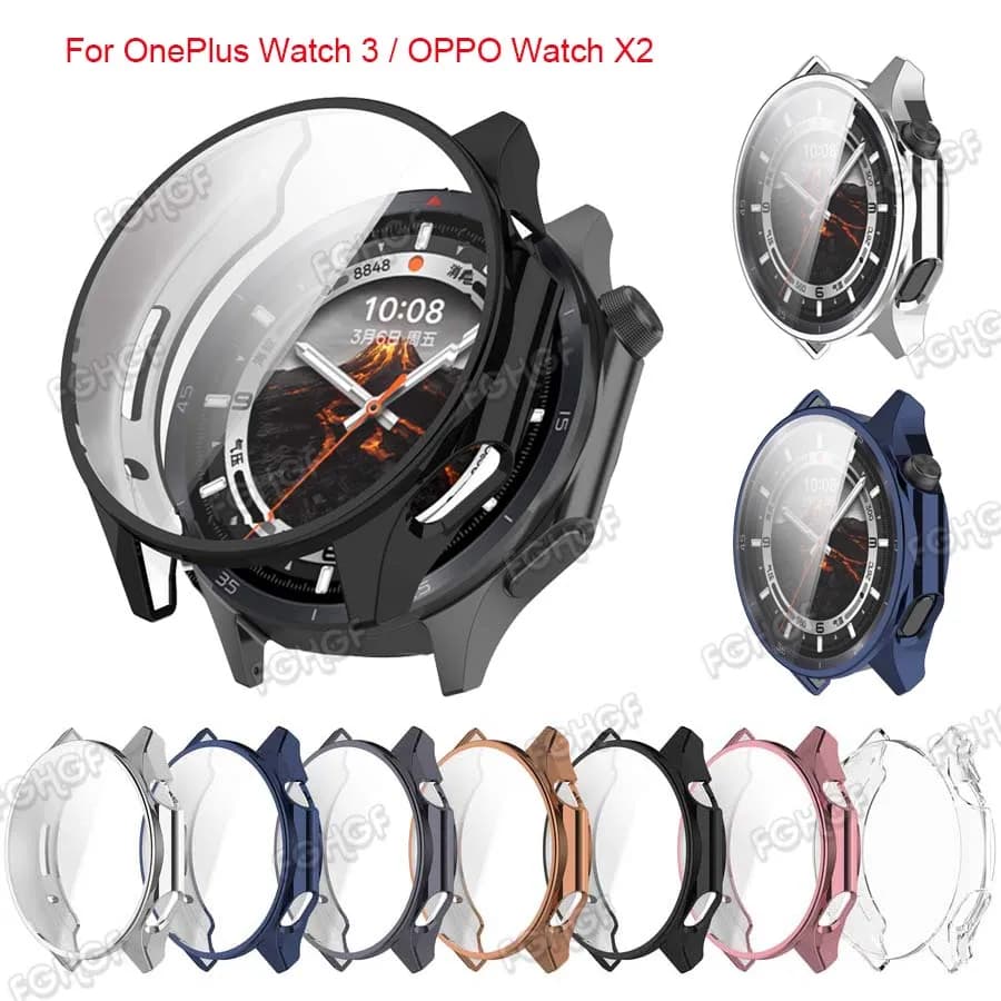 Per OnePlus Watch 3 Custodia protettiva morbida in TPU con guscio protettivo completo per Oppo Watch X2 Custodia protettiva per schermo Accessori