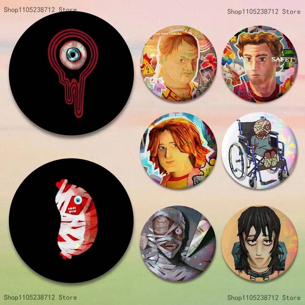 Game M-MouthwashingS Pins Backpack Clothes Jewelry Accessories Cartoon Round Brooch Button Badge Fans Collection Gifts