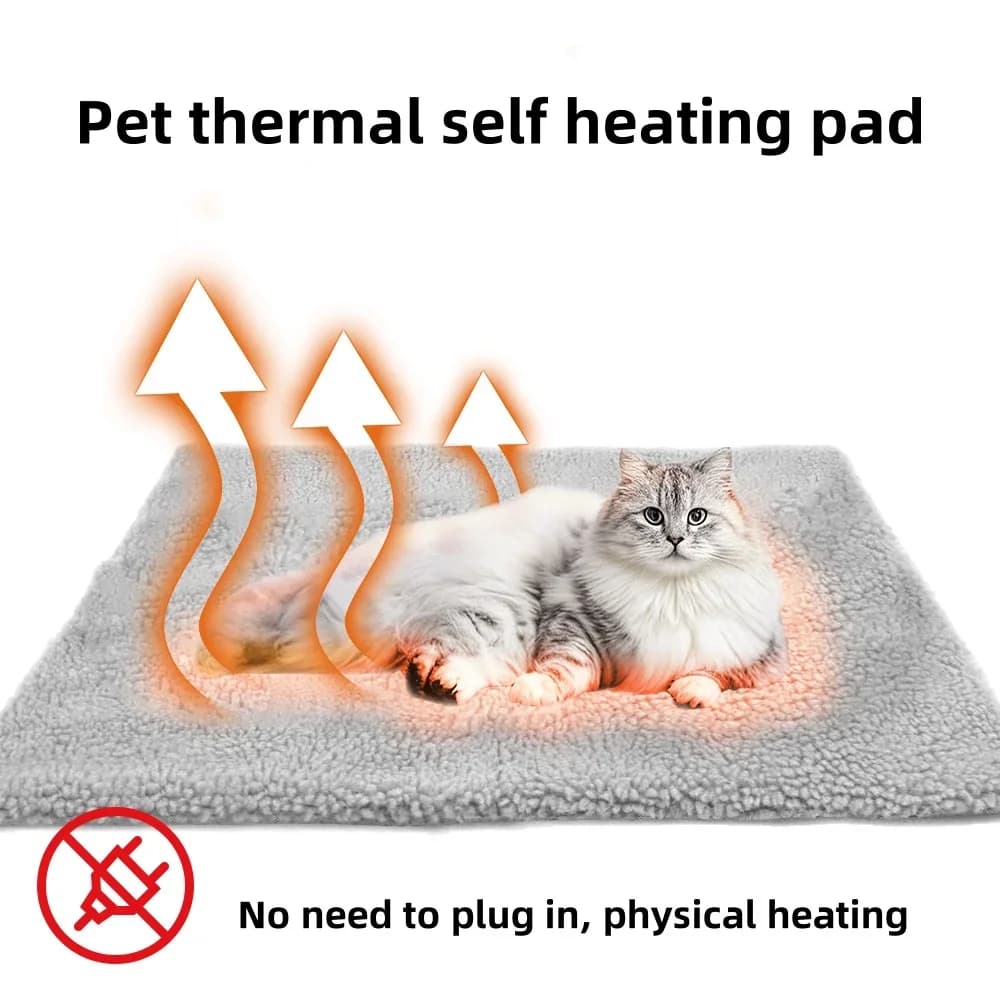 Self-heating pet mats, blankets, puppy pads, cat and dog thermal pads, washable pet and core temperature reflection pads