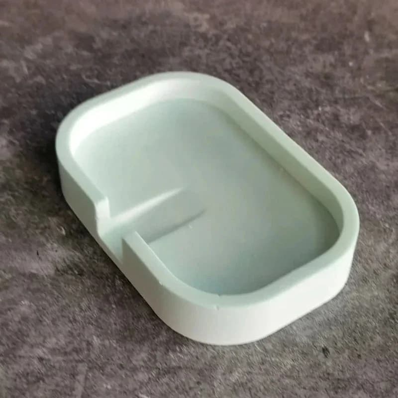 Stampi in Silicone per Portasapone in Cemento, Vassoio Quadrato per Sapone, Stampo in Resina Epossidica, Portasapone in Gesso
