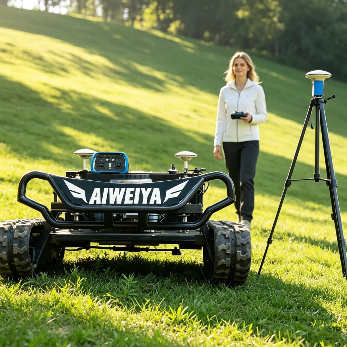 Customized Flail Mower Remote Control Robot Lawn Mower Petrol Lawn Mower For Park Green Belt radio-controlled lawn mower