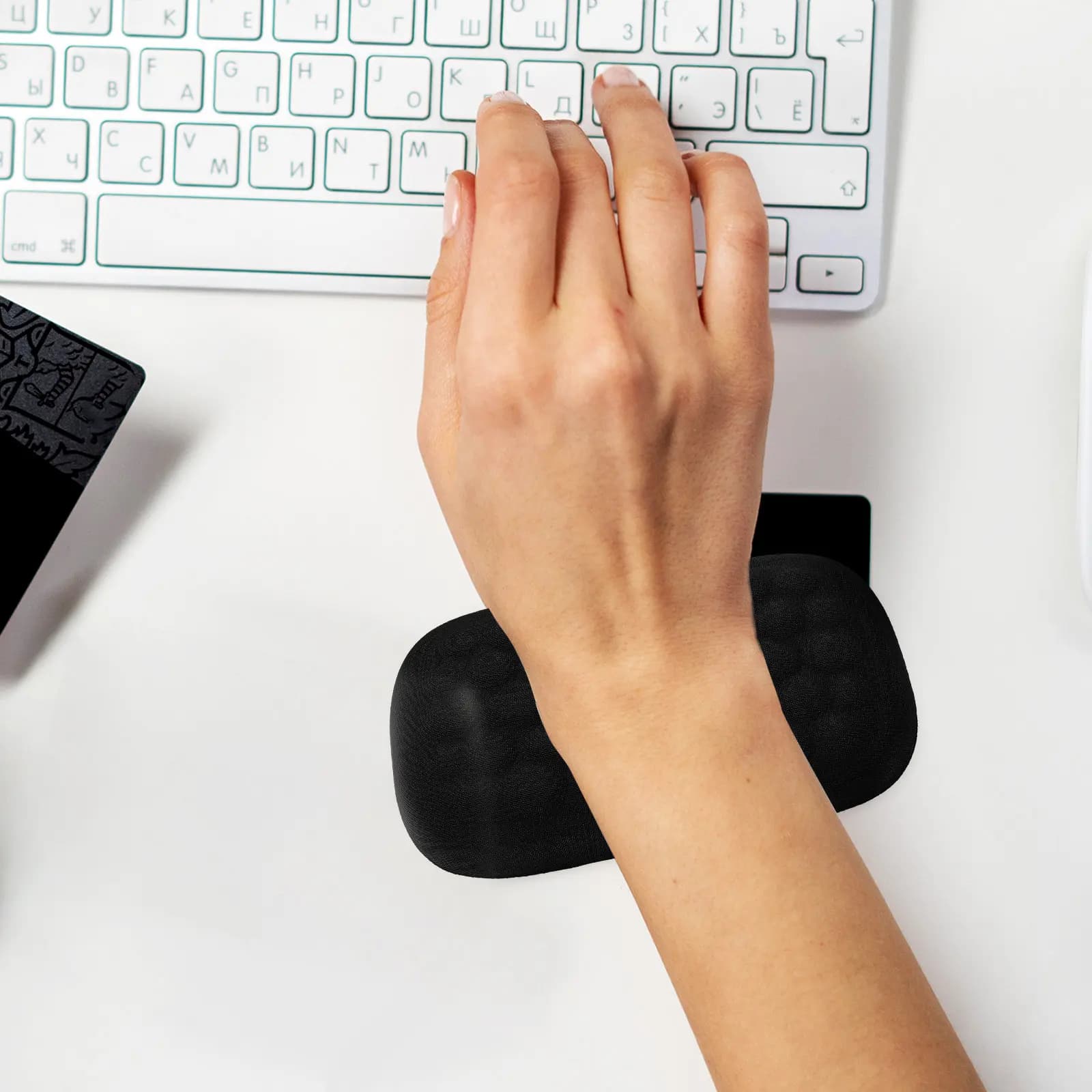 Wireless Keyboard Mouse Wrist Support Pad Memory Foam Rest Black Gaming Laptop Office Supplies Wrist Cushion Computer