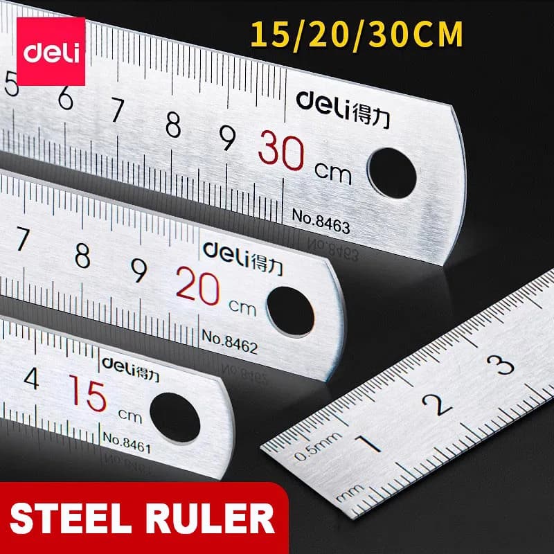 Stainless Steel Alloy 15/20/30 cm Straight Metal Alloy For Home School Supplies for precision measuring instruments 1/2/5 pieces