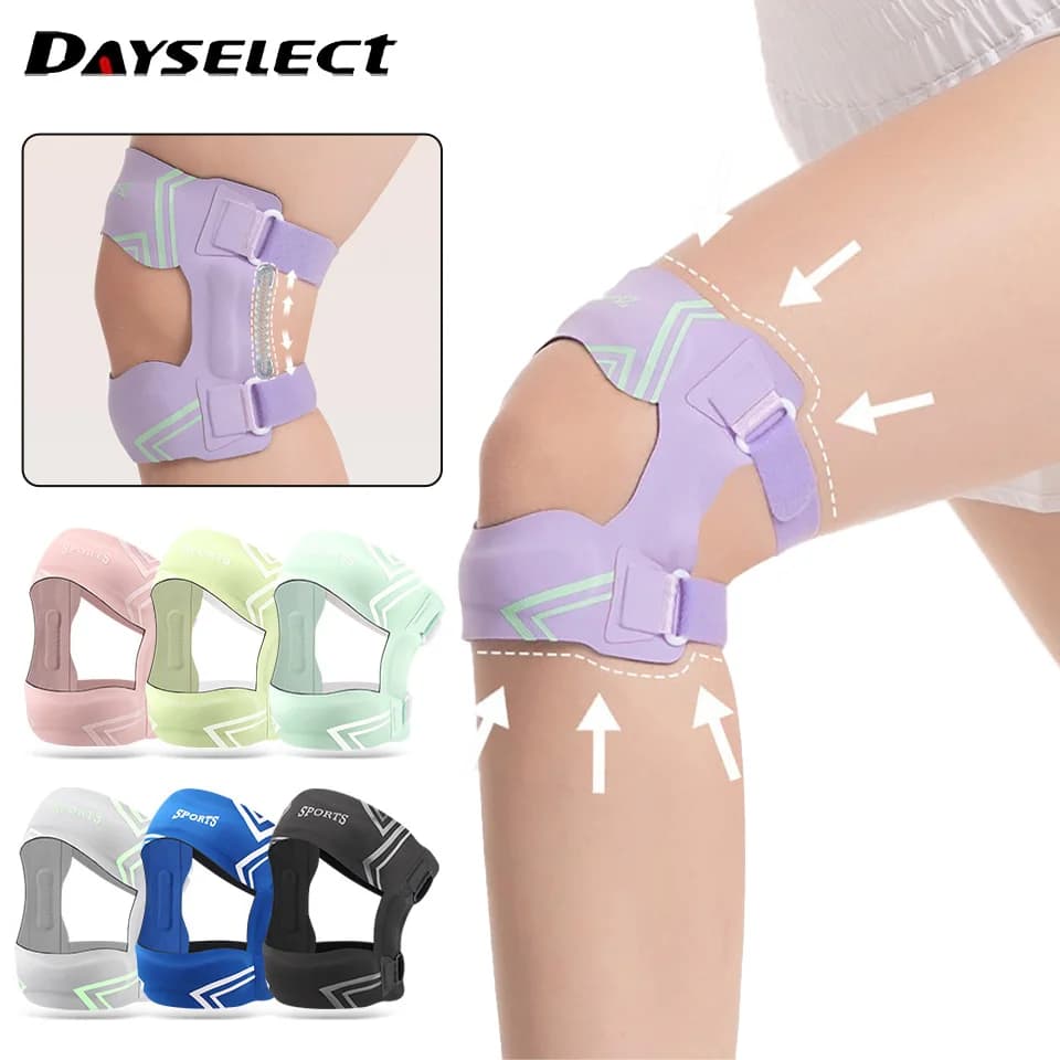 1 pz cinghia della rotula articolazione del ginocchio manica del menisco anti-distorsione cinghia di protezione della rotula ammortizzante tutore di compressione basket