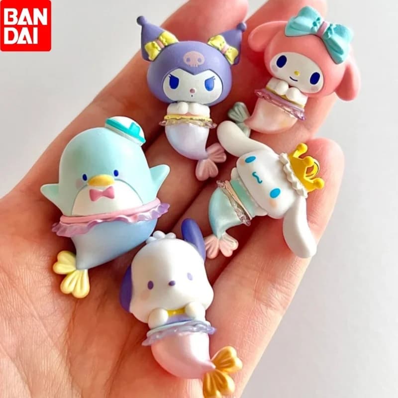 Bandai Gashapon Giocattoli Ciondolo Menta Edizione Kuromi MyMelody Pochacco Cinnamoroll TuxedoSam Action Figure Doll Giocattoli Regali per I Bambini