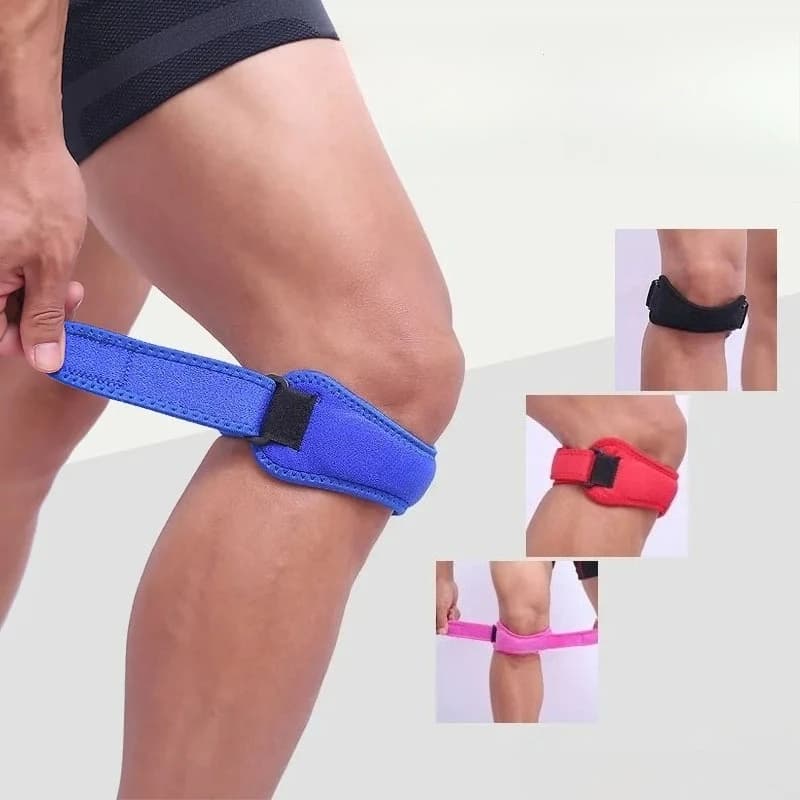 1/2 Pezzi Fascia di Supporto Regolabile per Tendine Rotulee, Supporto per Ginocchio, Cuscinetti di Sostegno per Corsa, Basket, Sport all'Aperto