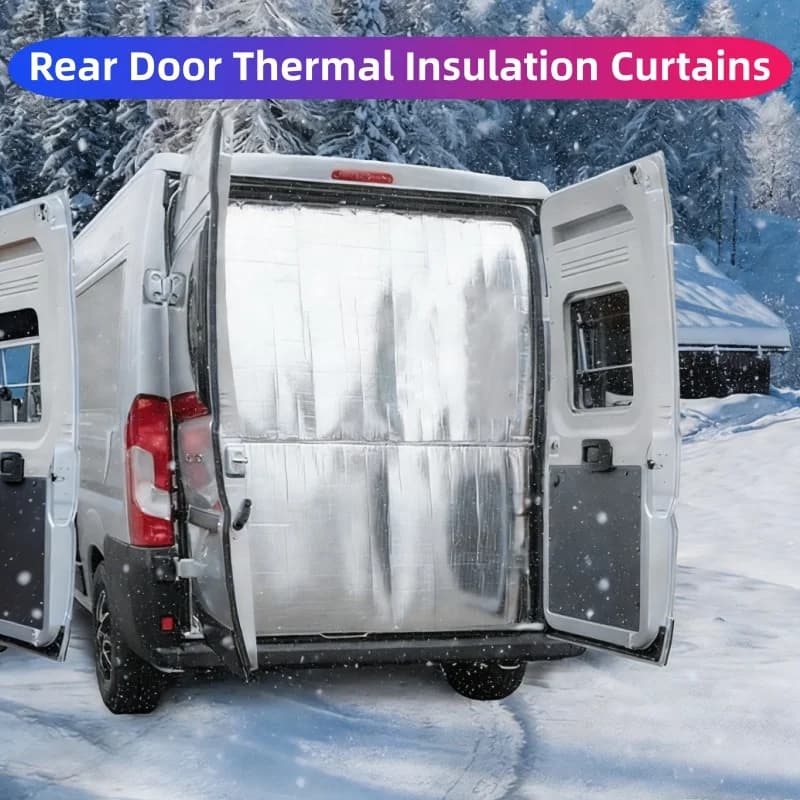 Thermal Insulating Tents for Rear Door Camper Roulotte for Fiat Ducato X250/X290 Peugeot Boxer Citroen Relay RV 2 Pieces Design