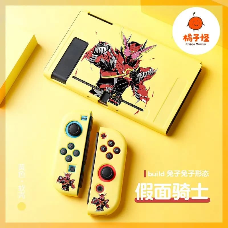 Kamen Rider Tpu Anti-Collision Soft Shell Protective Case Cover for Nintendo Switch Oled Game Console Gamepad Controller Gift