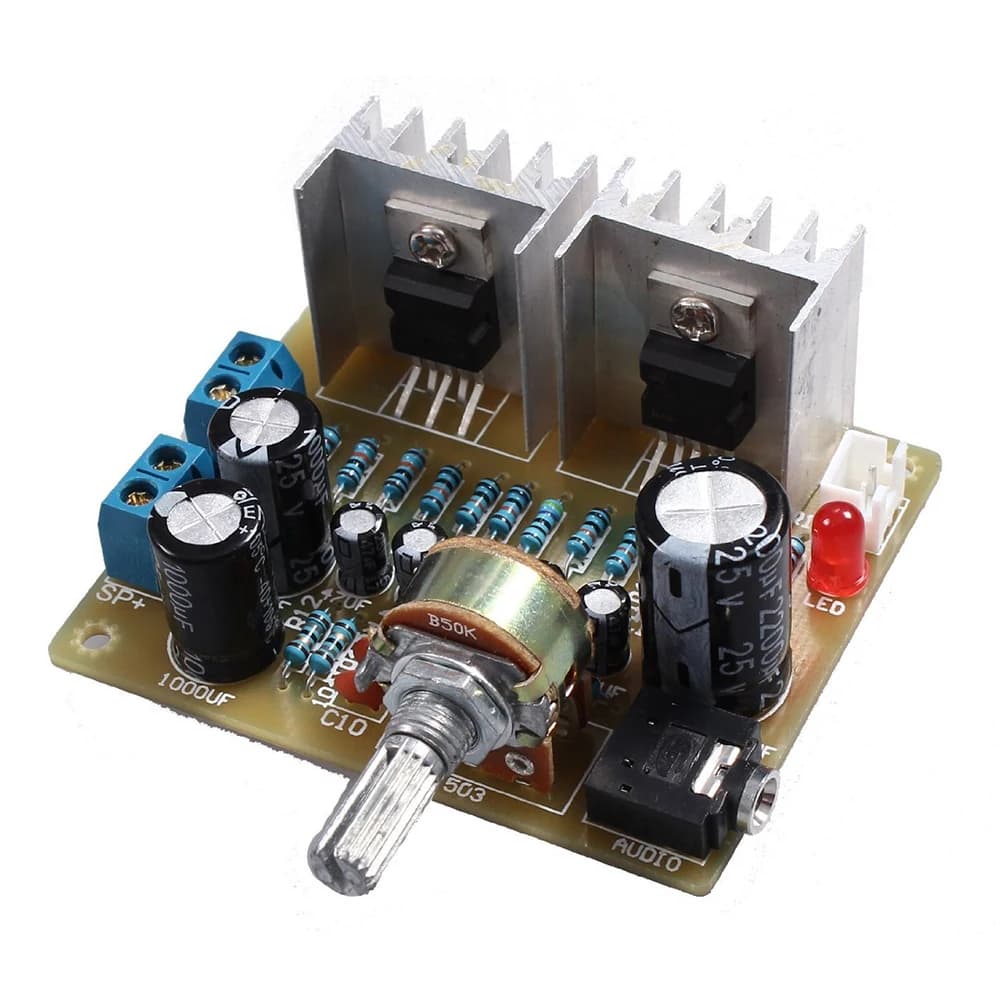TDA2030A Kit fai da te Amplificatore elettronico Scheda di potenza a doppio canale Kit di formazione per la produzione Arduino