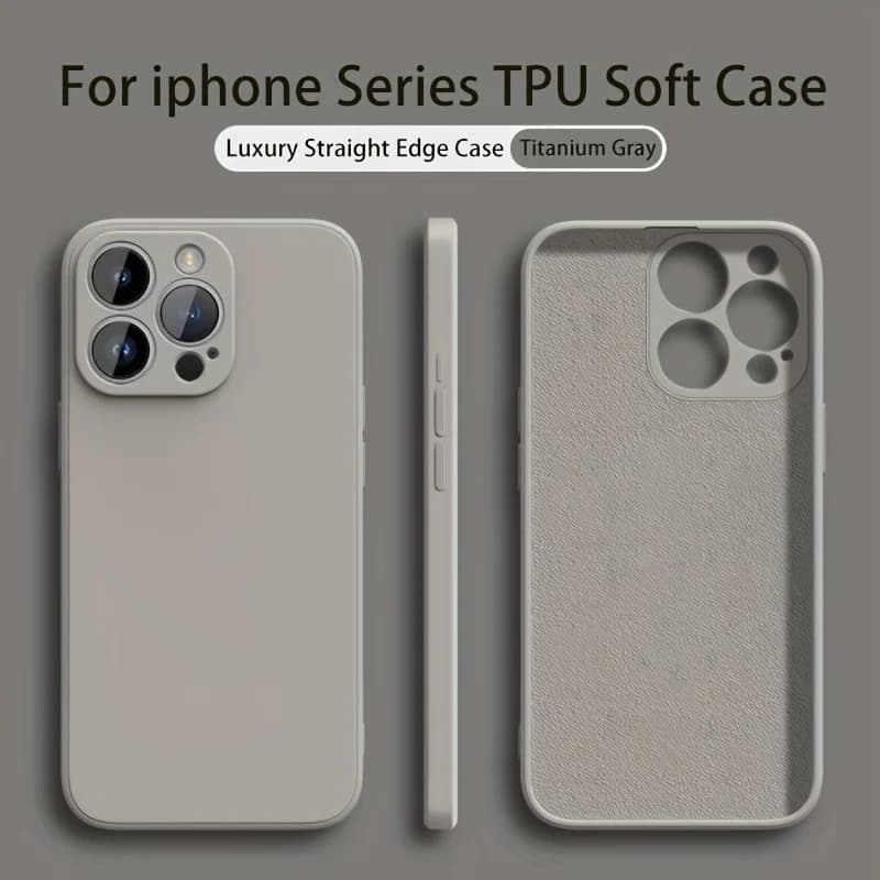 Luxury Original Silicone Phone Case For iPhone 16 15 14 13 12 Pro Max 16Plus Phone Cases Collision Protect Shockproof Soft Cover