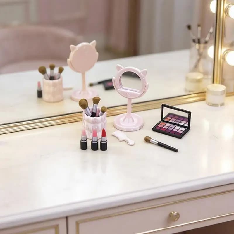 /Kb/1Pcs Simulated Miniature Dollhouse Makeup Brush Cosmetic For Doll Accessory Toys