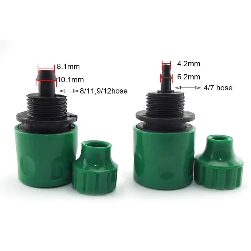 4/7mm 8/11mm Plug Pipe 4/7 Flexible Pipe Quick Connectors Garden Faucet Water Tap Water Drop Watering Pipe coupling D1 Gardening Tools