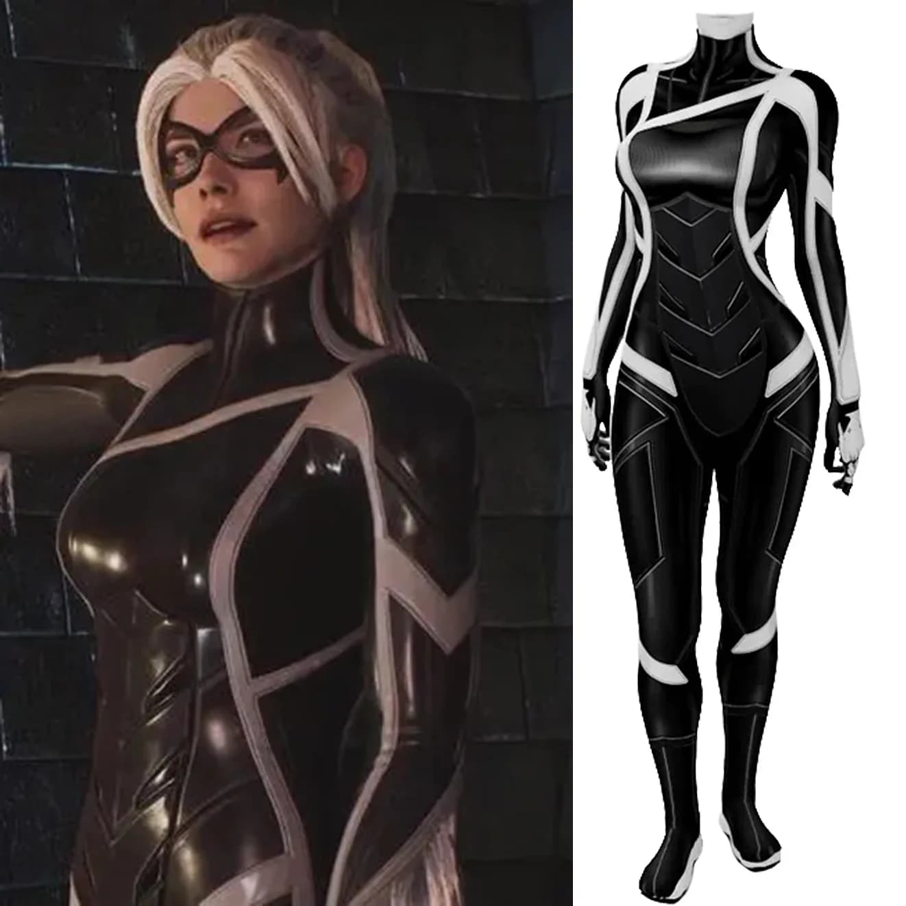 Gioco PS5 Black Kitty Cat Cosplay supereroe 3D stampato Spandex disfrattes Para Kitty Cat body Zentai Outfit Costume di Halloween