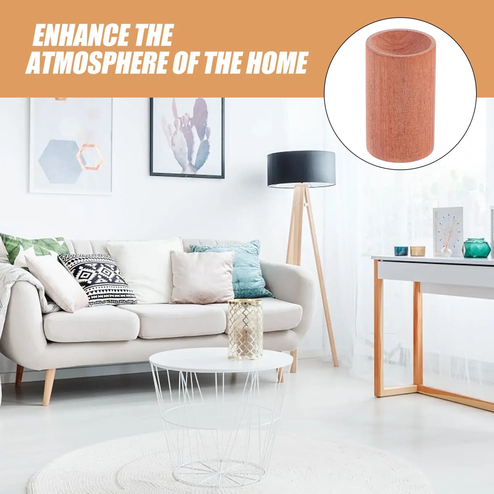 Set di 3 Diffusori di Aromi in Legno, Purificatore d'Aria Naturale per Auto, Casa, Ufficio, Decorazione Rilassante con Fragranza
