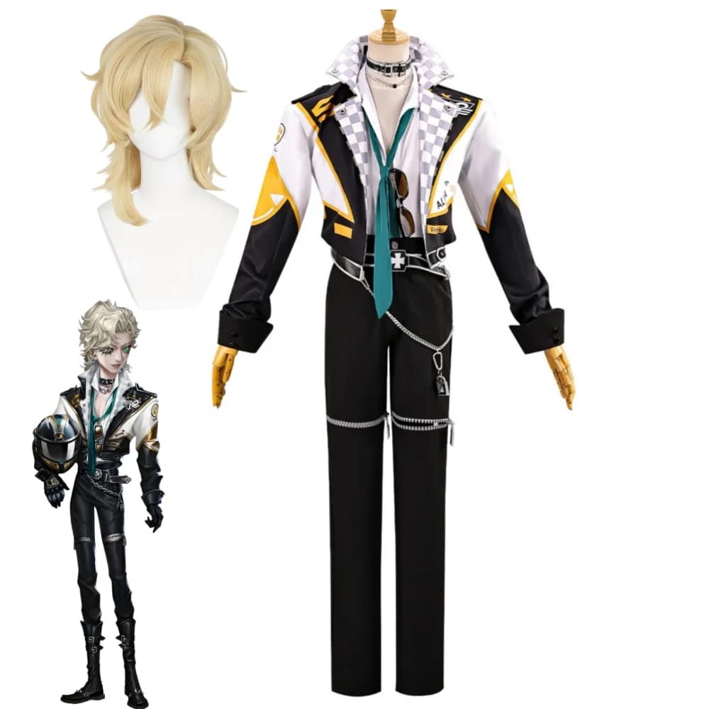 Knight Sterling Richard Cosplay Costume Identity V Richard Sterling Coat Top Pants Socks Accessories Full Set