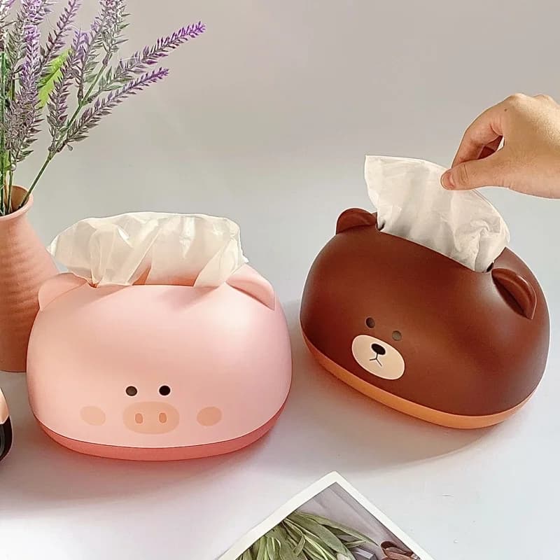 Portatovaglioli per la casa Soggiorno Sala da pranzo Scatola portaoggetti creativa per maiali Scatola per fazzoletti da bagno Dispenser portatile per asciugamani