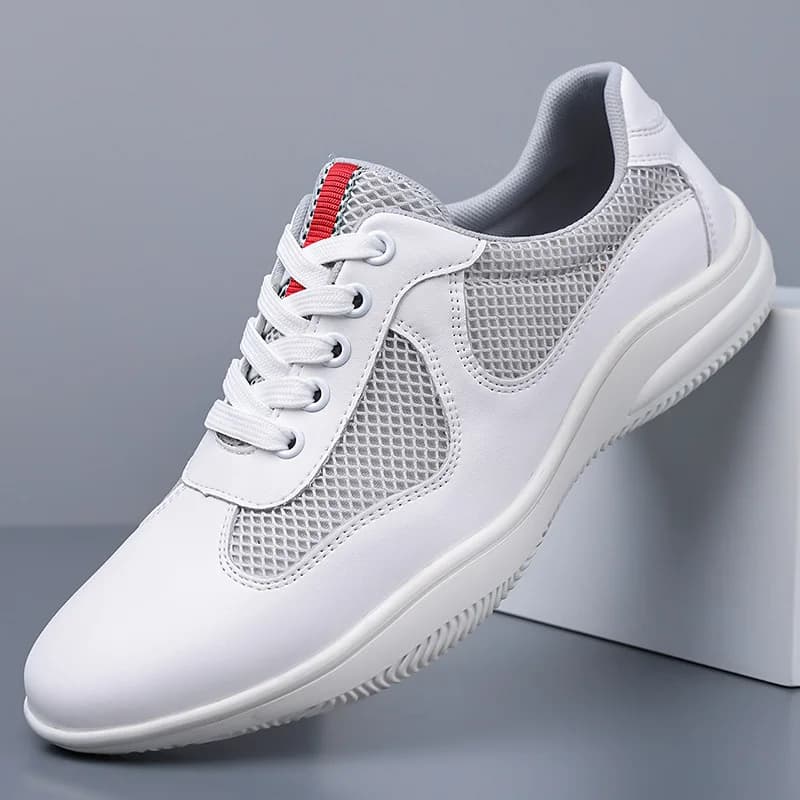 2026 men's summer sports and leisure shoes, British white shoes, mesh shoes, men's casual leather shoes, outdoor running shoes