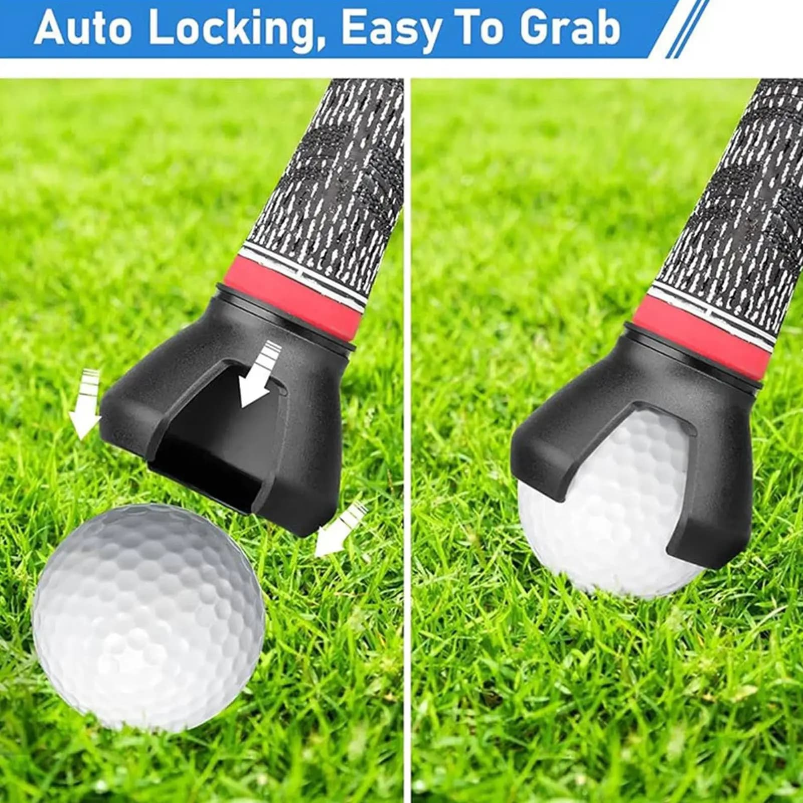 1 pz pallina da golf raccoglie clip strumento recuperatore durevole schiena e ginocchio risparmiatore artiglio portatile pick up Retriever artiglio ventosa strumento