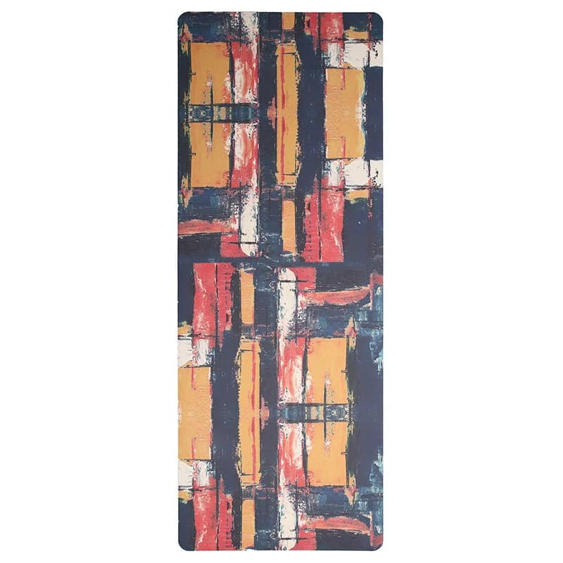 PU Printed Ink Yoga Mat Sport Shock Absorption Jumping Exercise Mat Yoga Non-slip