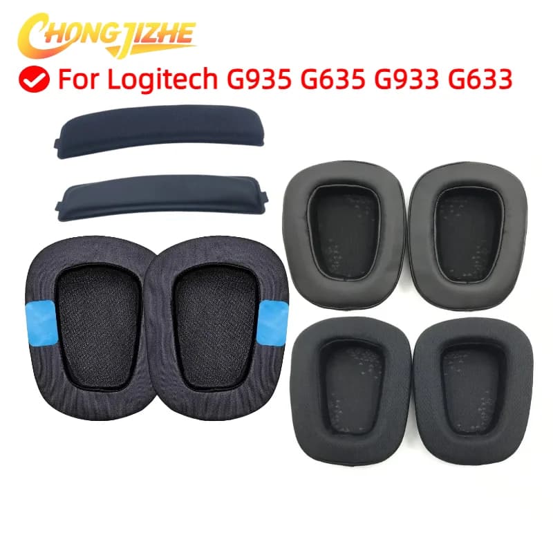 Replacement Ear Pads Cups Earpad Memory Foam Cushions For Logitech G935 G635 G933 G633 Headphones Headset Cooling Gel 5.18