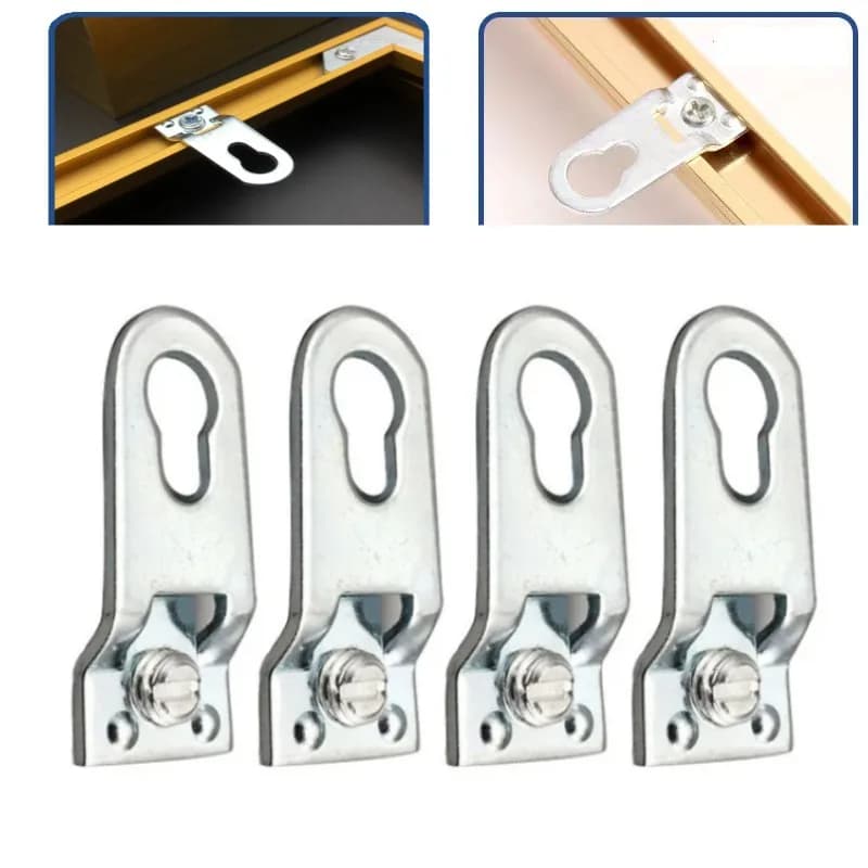 10pcs/Set Picture Hangers Metal Keyhole Hanger Fasteners for Picture Photo Frame Furnniture Cabinet Accessory