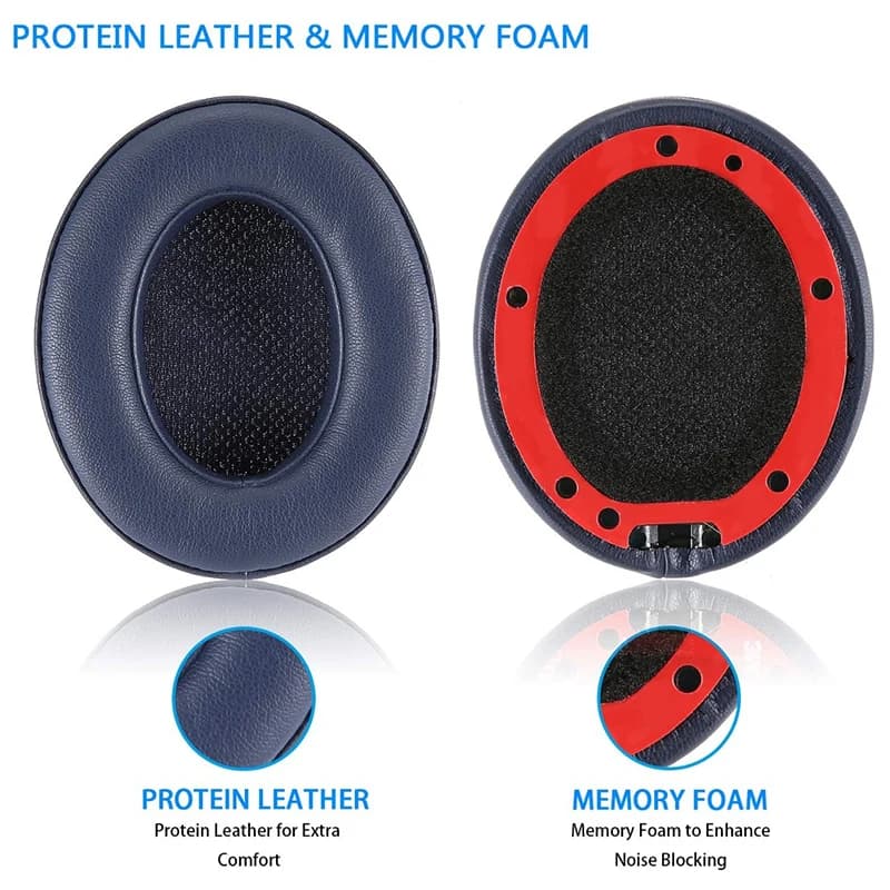 Professional spare ear cushions, compatible with Beats Studio 2.0 and 3 in soft wired/wireless skin