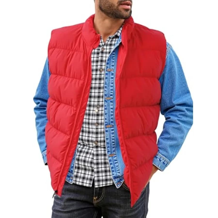 Gilet Invernale Leggero Imbottito Senza Maniche da Uomo, Giacca Casual Imbottita