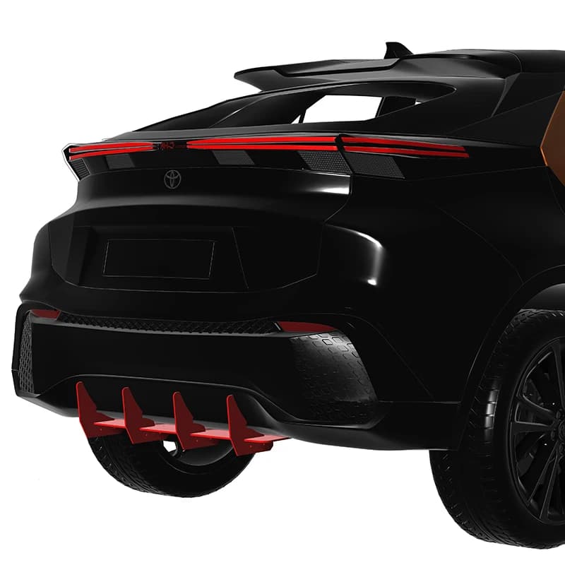 Fit Toyota CHR 2023 2024 2025 Anno Diffusore Posteriore Paraurti Labbra Spoiler Splitter Body Kit Accessori PE Plastica Nera
