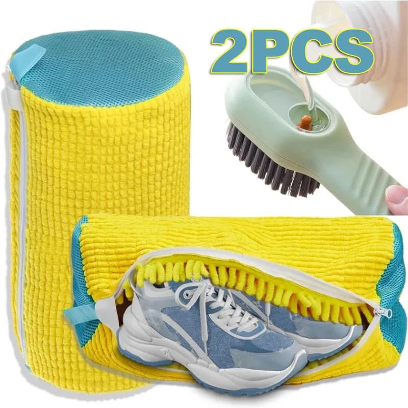 New bag for washing shoes Padded mesh Protection for laundry shoes Soft fibres Polyester sneaker Laundry bag suitable for washing Bags for drying