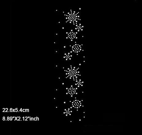 10 pz/lotto (22,6x5,4 cm) Nuovo modello Strass termoadesivi super luminosi per kit di cucito fai da te (SSA-3510)