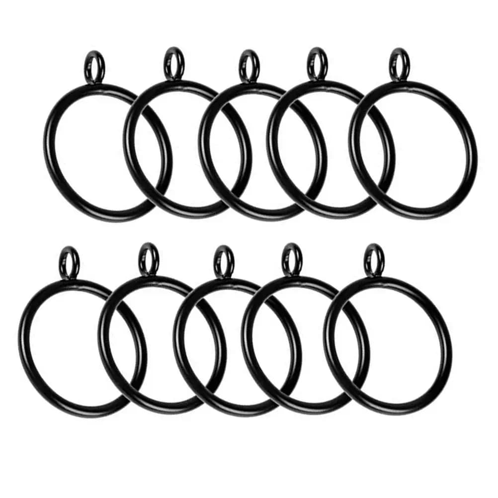 24Pcs Premium Curtain Rings White Heavy Duty Smooth Sliding Curtain Hooks Drapery Holder for Home Bathroom Window