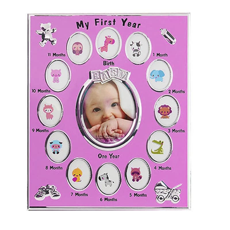 Baby First Year Keepsake Picture Phot lega Multi Picturs per la decorazione domestica ornamento in lega decorazioni per la casa