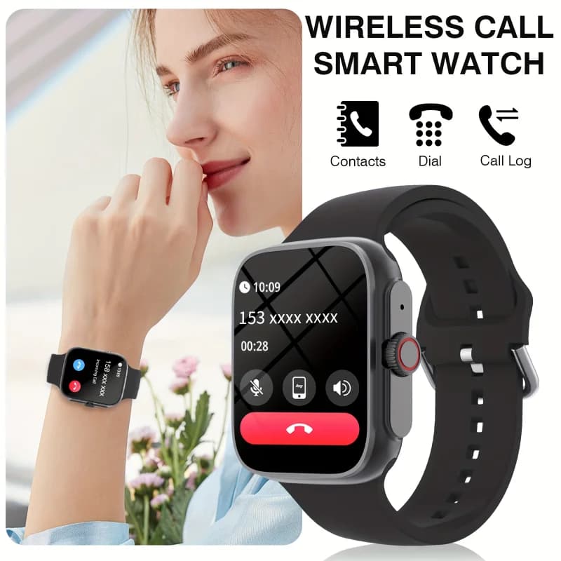 Smart Watch, HD Screen, Wireless Call, Multiple Sports Modes, Replaceable Wallpaper, Outdoor Sports Watch, Smart Watches Suitable for Men and Women, Suitable for IPhone & Android
