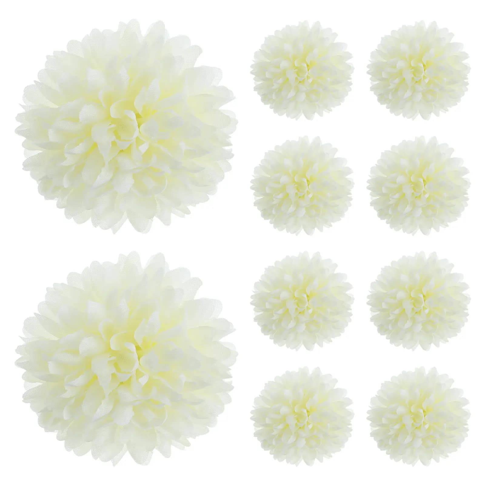 50Pcs Simulation Chrysanthemum Decor Premium Wedding Embellishment Artificial Flower Head for Dress Shoe Corsage Party