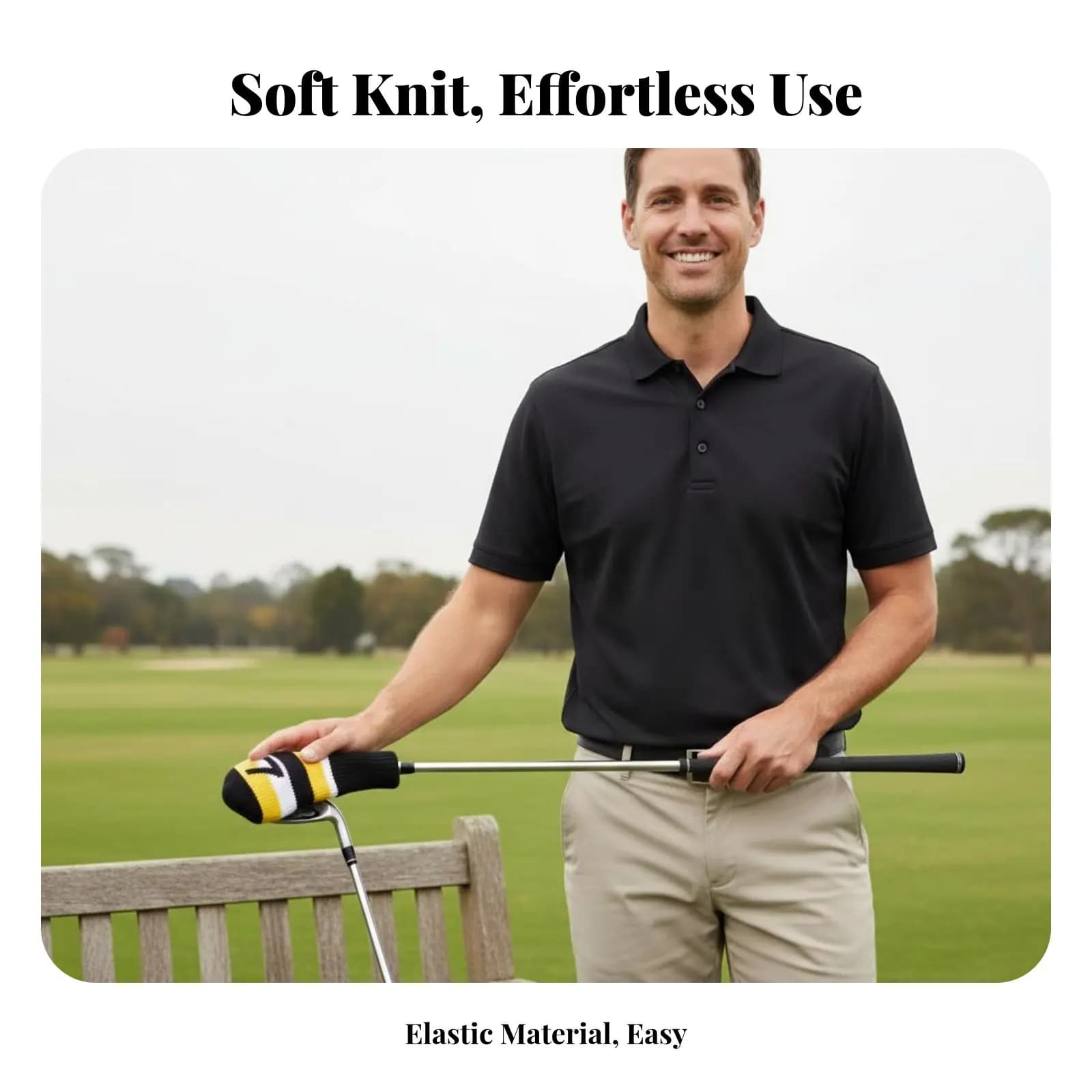 Set of 9 Covers for Golf Ferri in Knife, Elastic Protection for Ferri, Socket Design, Soft Head Covers