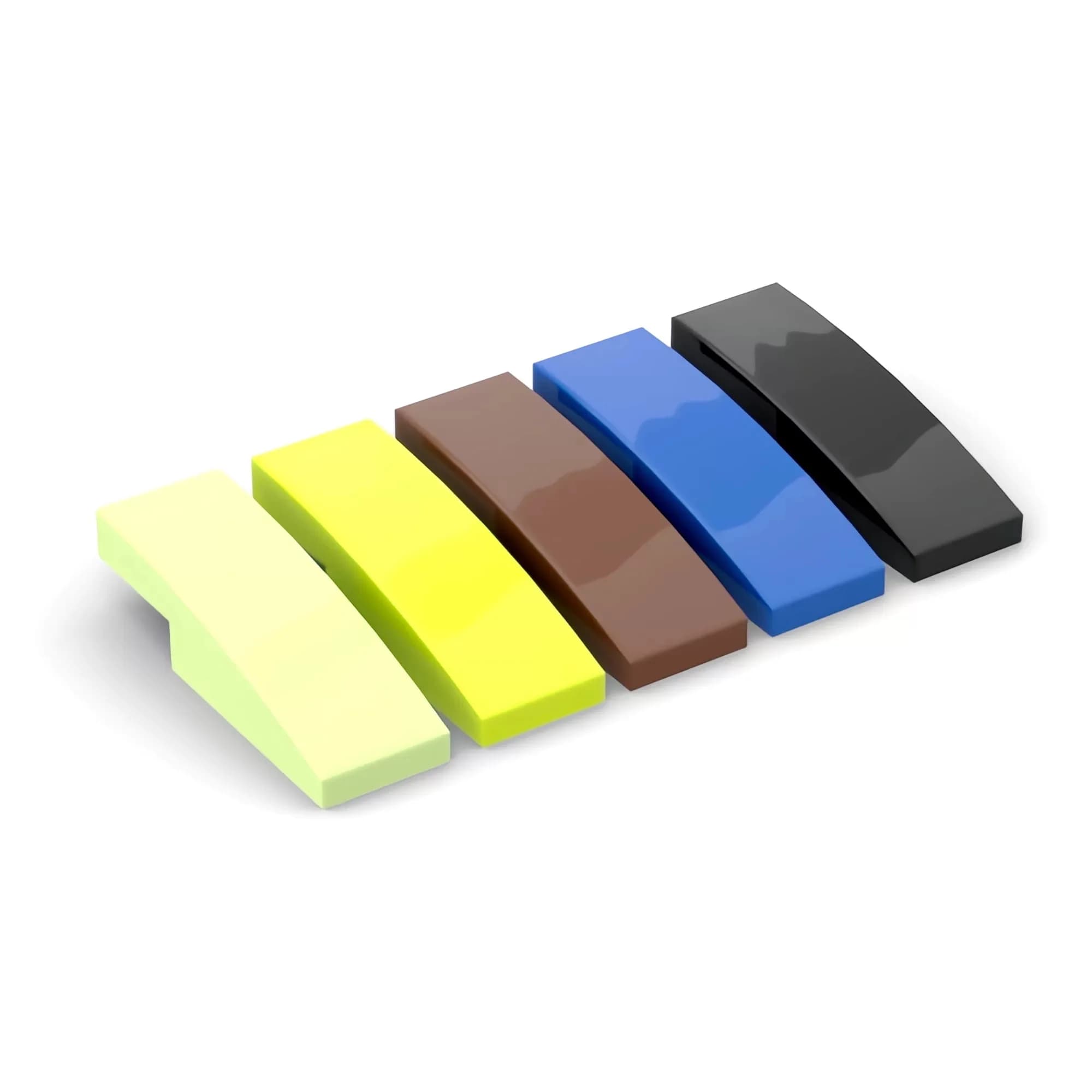 MOC 10 Pezzi 7302 1x3 Piastre Curve per Costruzioni, Mattoncini Impilabili Sostituibili per Case e Castelli, Giocattoli Regalo per Bambini