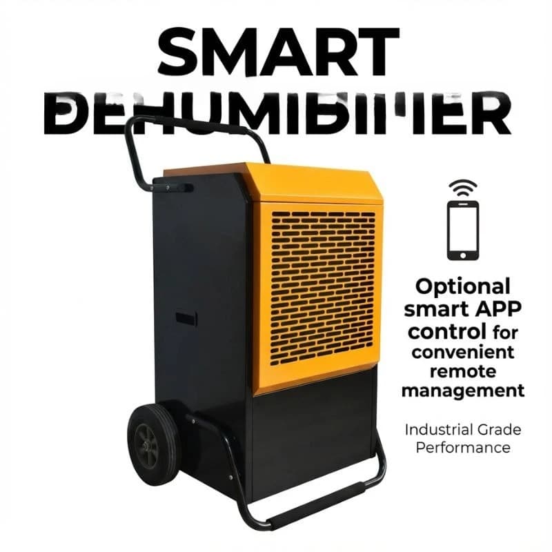 Deumidificatore Commerciale Mobile Plug and Play da 90L/giorno con Ruote Resistenti per Facile Installazione in Magazzini