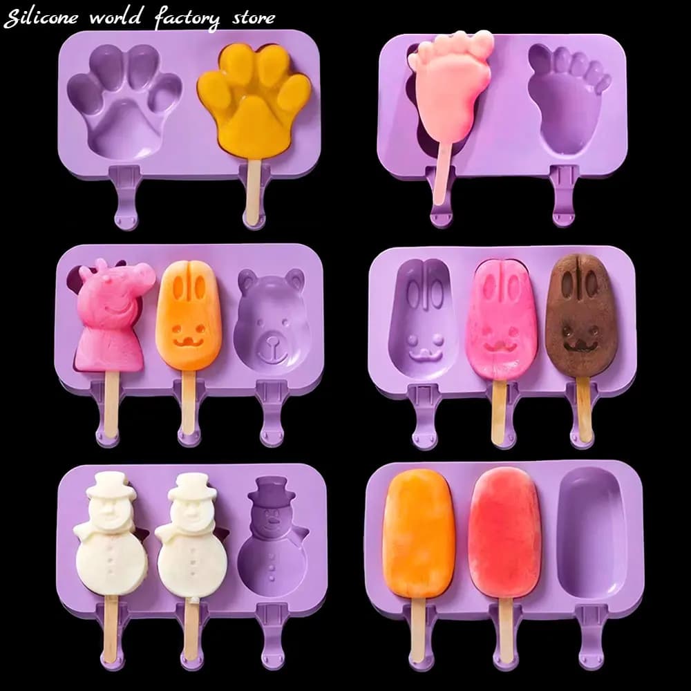 Stampi in silicone per gelato fai da te, stampi per ghiaccioli fatti in casa, stampi per bastoncini di formaggio, stampi per ghiaccio con coperchio