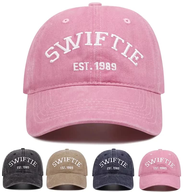 Baseball Hat SWIFTIE 1989 for Women Unisex, Cotton Washed, Dad Hat, Sun Hat, Fan Gift, Open Sports, Dropshipping