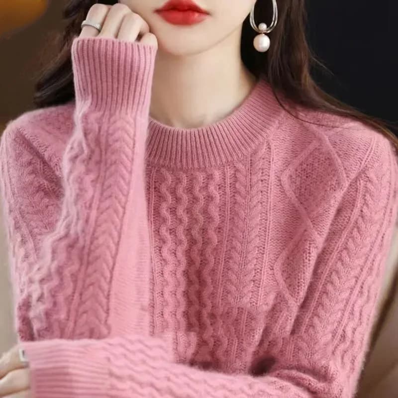 Maglione pullover allentato da donna coreana 2024 maglione femminile di grandi dimensioni 4XL maglieria primavera autunno donna girocollo maniche lunghe maglia