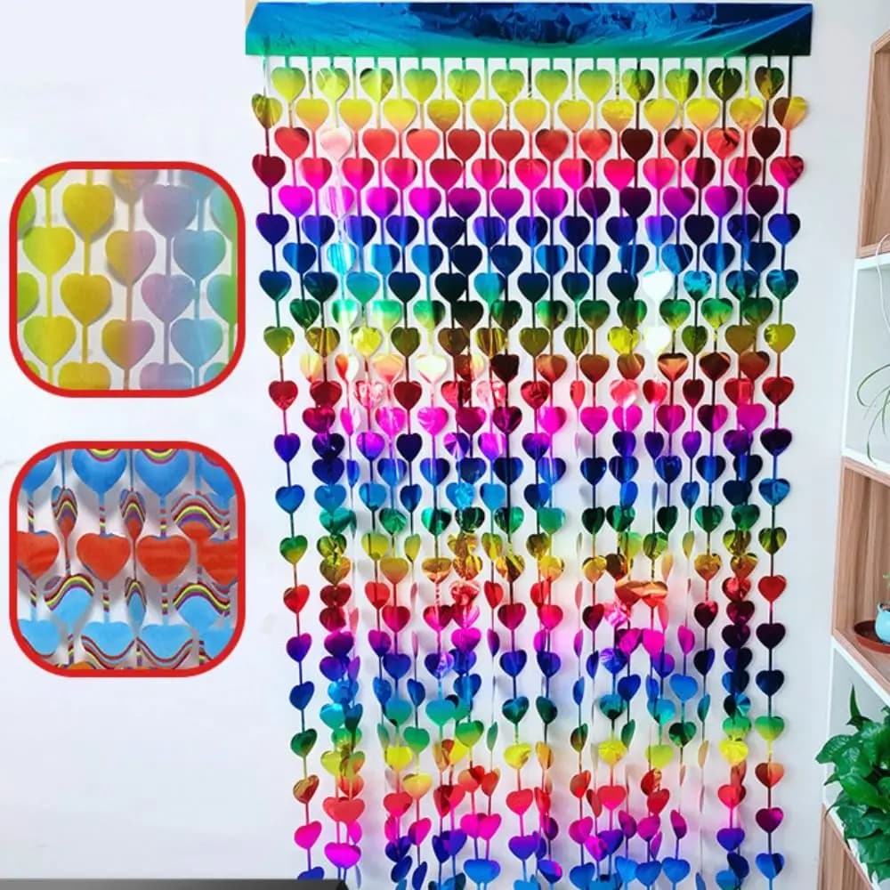 Baby Shower Glitter Party Door Curtain Fringe Shimmer Love Wall Backdrop 1x2m Wedding Decor Birthday Decoration